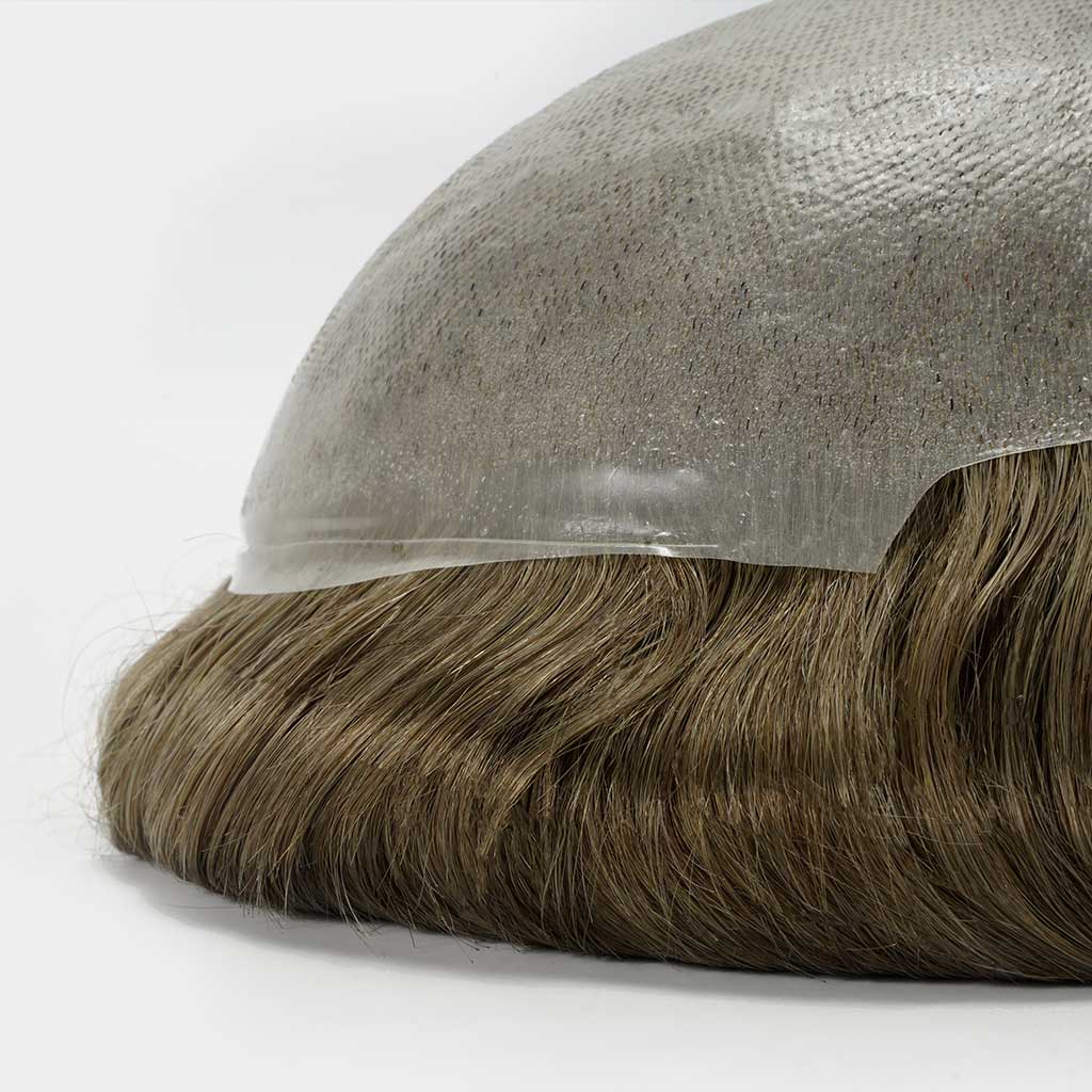 HS1M  Thin Skin Men's Toupee Hair System 0.08 mm Transparent Poly Skin