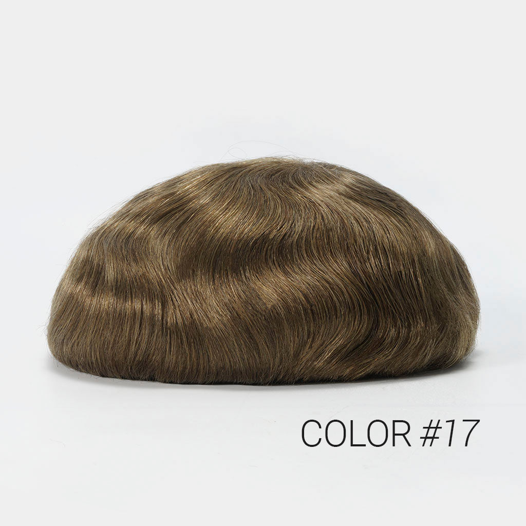 HS25V 0.03mm Ultra Thin Skin Men's Hair Systems With V-looped Human Hair