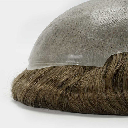 HS1M  Thin Skin Men's Toupee Hair System 0.08 mm Transparent Poly Skin