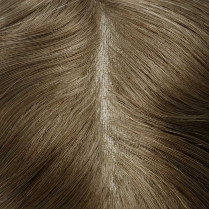 HS1R  Thin Skin Men's Toupee Hair Systems 0.08 mm Remy Hair Transparent Poly Skin