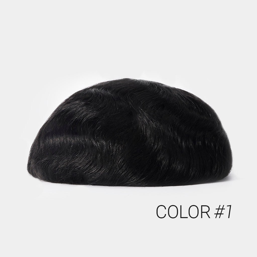 HS27P Fine Mono Hairpiece With Skin Gauze Perimeter and Lace Front