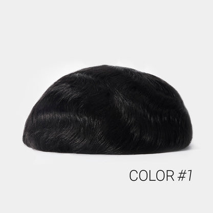 HS27P Fine Mono Hairpiece With Skin Gauze Perimeter and Lace Front